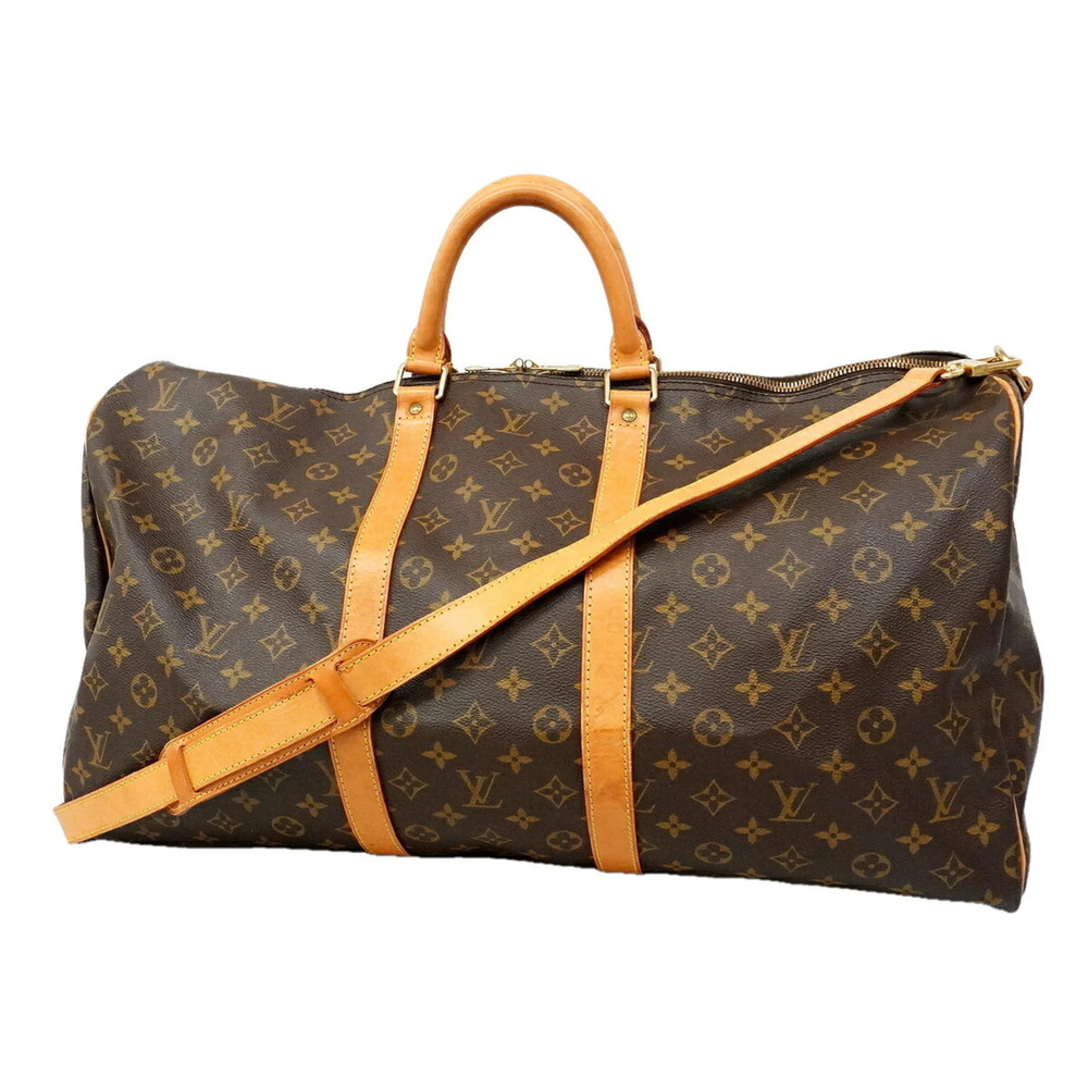 Louis Vuitton Bags - Boston Monogram Keepall Bandoulière 55 M41414 Brown Men'...